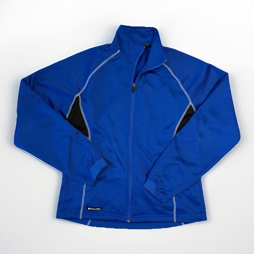 Holloway Track Jacket Womens Fits Like A Large "Dry Excel" Royal Zip Pockets